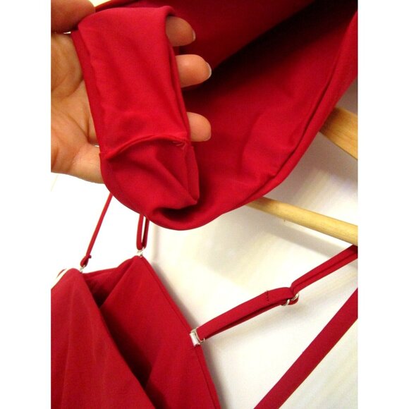 ZAFUL Swim Red Bikini Two Piece Set - Size US 8/Large - Women Swimwear/Suit NWT - Picture 11 of 16